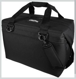 AO Coolers Expedition Canvas Soft-Sided Cooler Bag, Leak-Proof, Insulated, Lightweight Black 48 Can