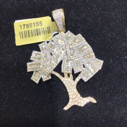 14kt Yellow Gold Diamond Money Spread Tree 