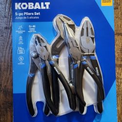 Brand New Kobalt 5 Pic Pliers Set. Firm. 