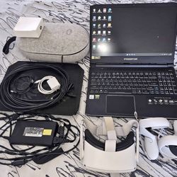 Ultimate VR Gaming Bundle: Acer Predator Helios 300 + Meta Quest 2 128GB + Extras