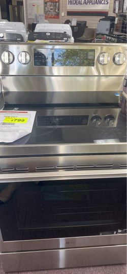 LG Electronics Smart Electric InstaView Range Range with Probake convention Oven. Air Fry and Easy Clean in Smudgr Resistant Stainless Steel
