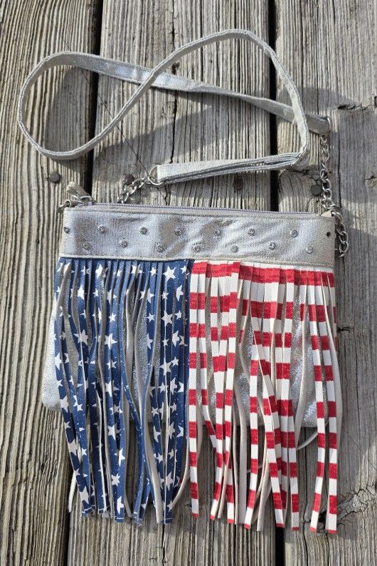 American Flag Fringe Crossbody Bag -NEW!
