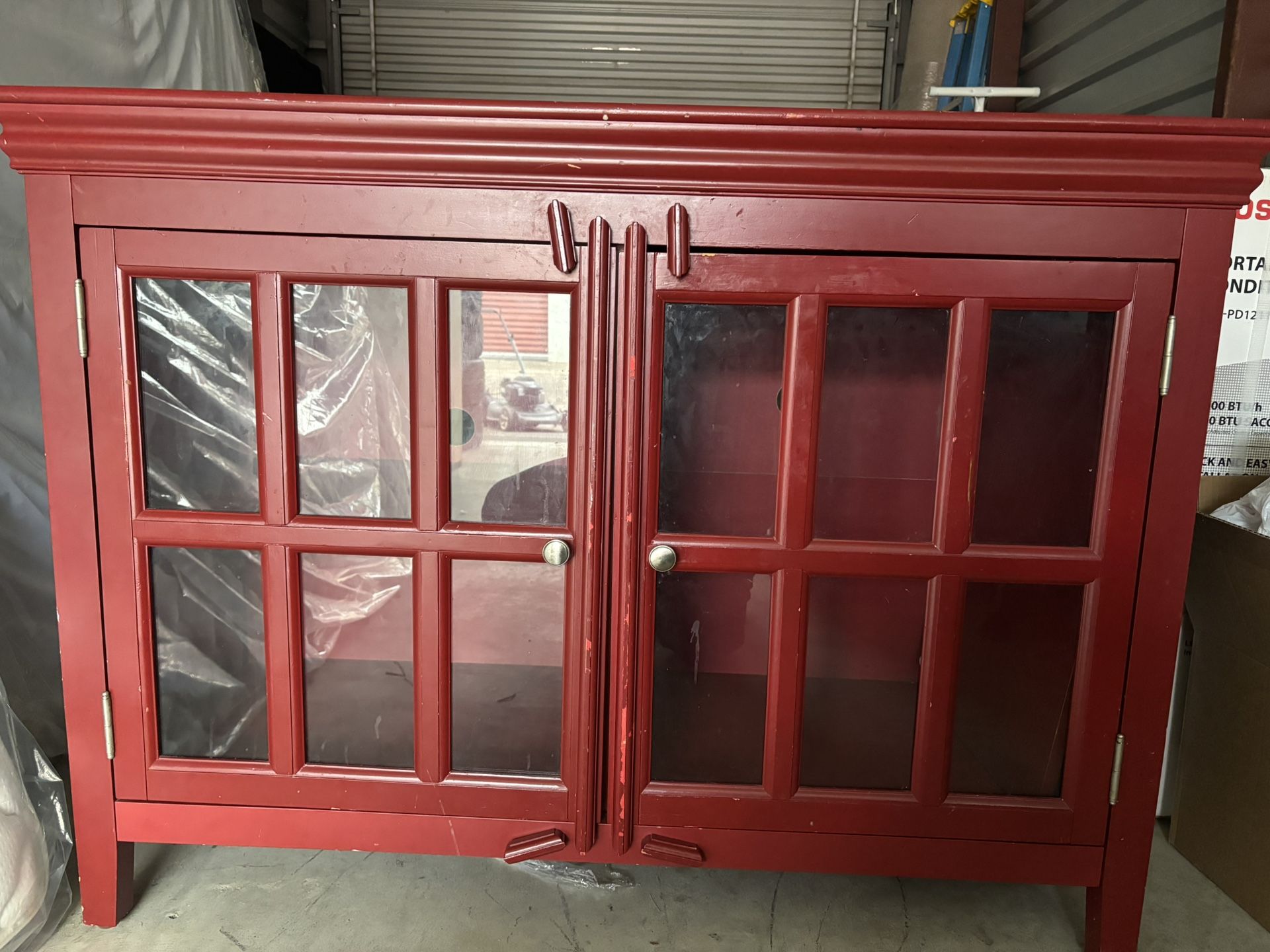 Red storage Cabinet Or Tv Stand