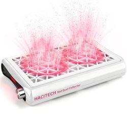 Nail Dust Collector | 1600PA Strong Suction, 10-Level Adjustable Speed, 30 Filter Paper Included | Salon & Home Dust Collector Nail Tech