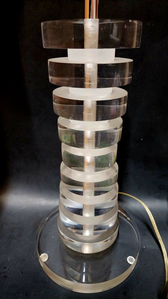 Carl Springer lucite lamp 17.5"