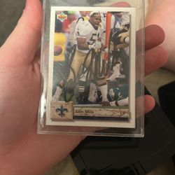 Sam Mills Autograph Card