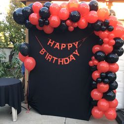 happy Birthday balloon garland