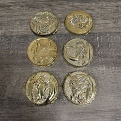 Vintage 1993 Mighty Morphin Power Rangers Vintage Morpher Coins Set of 6