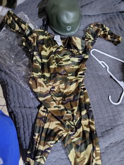 Army Military Costume with Helmet