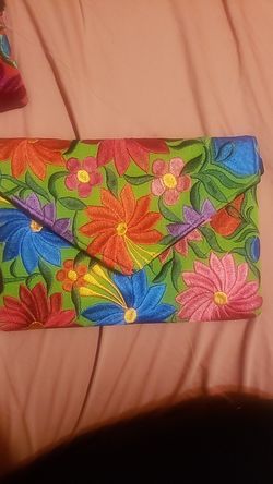 Embroidered Bag Clutch Purse
