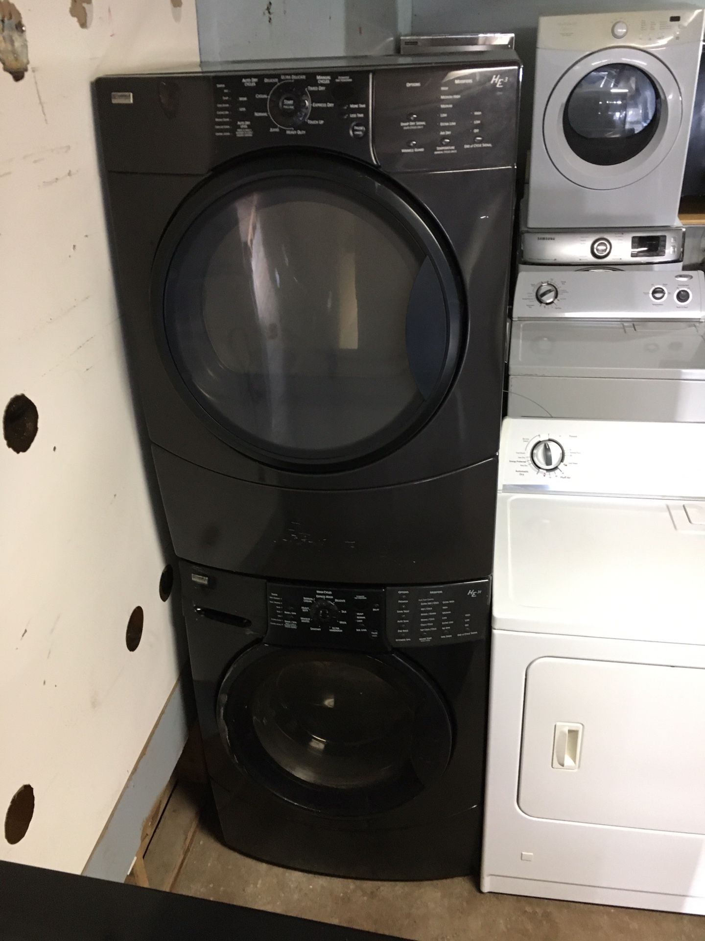 Kenmore Black Gas Washer Dryer Set