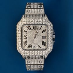 Moissanite 16 ctw VVS Square Watch 
