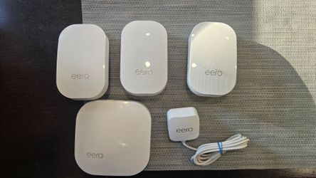 Eero WiFi 5 Router and 3x Beacon extenders