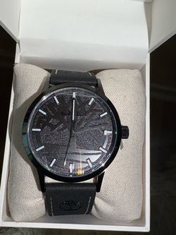 Timberland Black Watch with Leather Strap