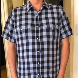 Large Men Button Down Shirt/Camisa De Hombre Casual