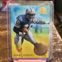 1994 Barry Sanders Ultra Achievement Award, Insert Card🔥