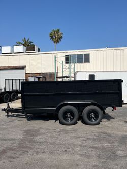 2026 Sky Trailers Dump Trailer / Hydraulic Dump 8X12x3  Diamond Plate