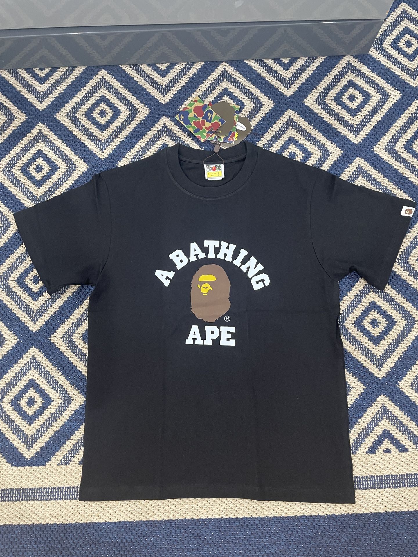 BAPE College T-Shirt 'Black'/Size Small/Brand New/Comes with Bag/OG Everything ❤️🔥✅