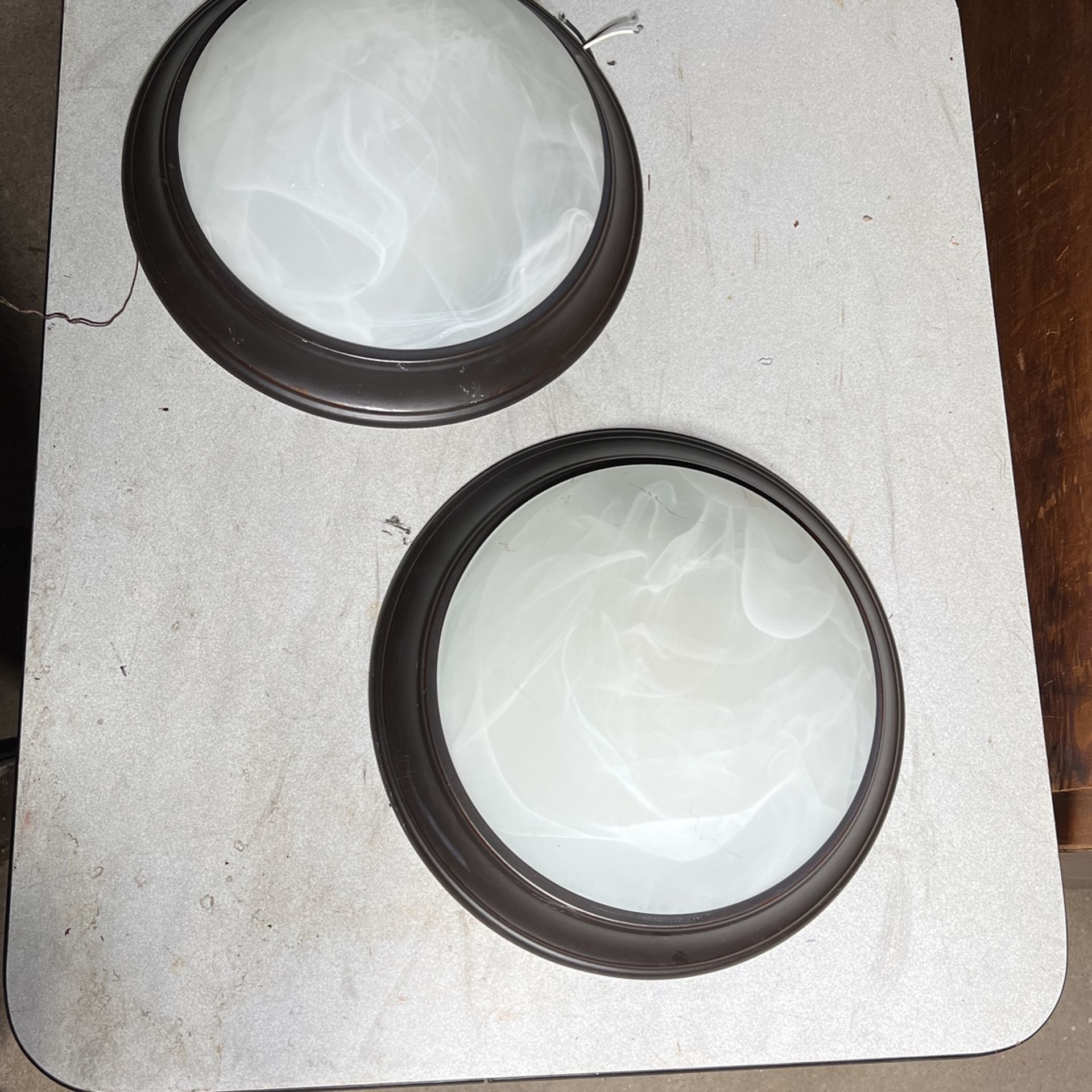 2 Led Dome Light Rubbed Copper
