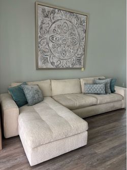 Large white City Furniture  Couch