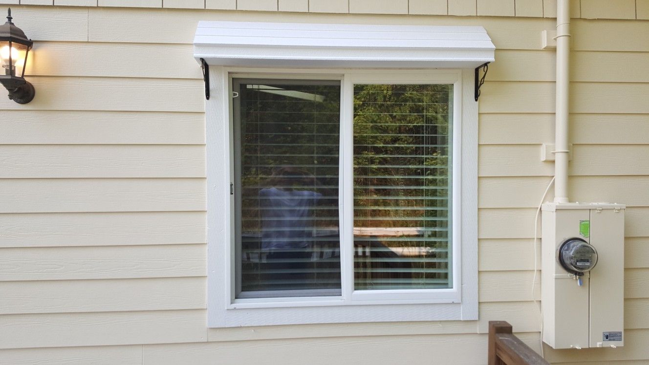 Diy instant curb appeal exterior window header trim siding awning