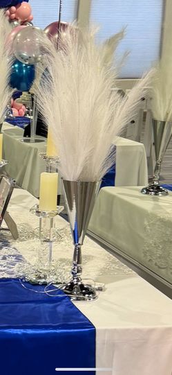 Silver Trumpet Vases