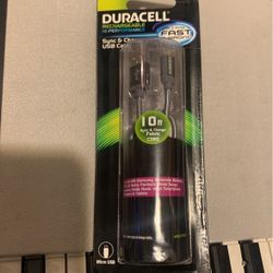 New Duracell  Sync& Charge Usb Cable