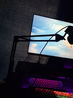 Rgb microphone with stand tap to mute