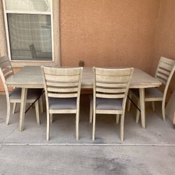 Table With Four Chairs And A Bench For Sale