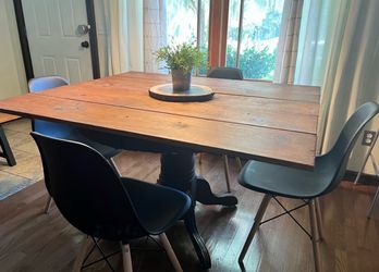 Wood dining table