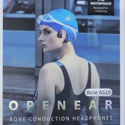 AS19 Bone Conduction Headphones Underwater/Waterproof Open Ear Bluetooth Built-in MP3 32G
