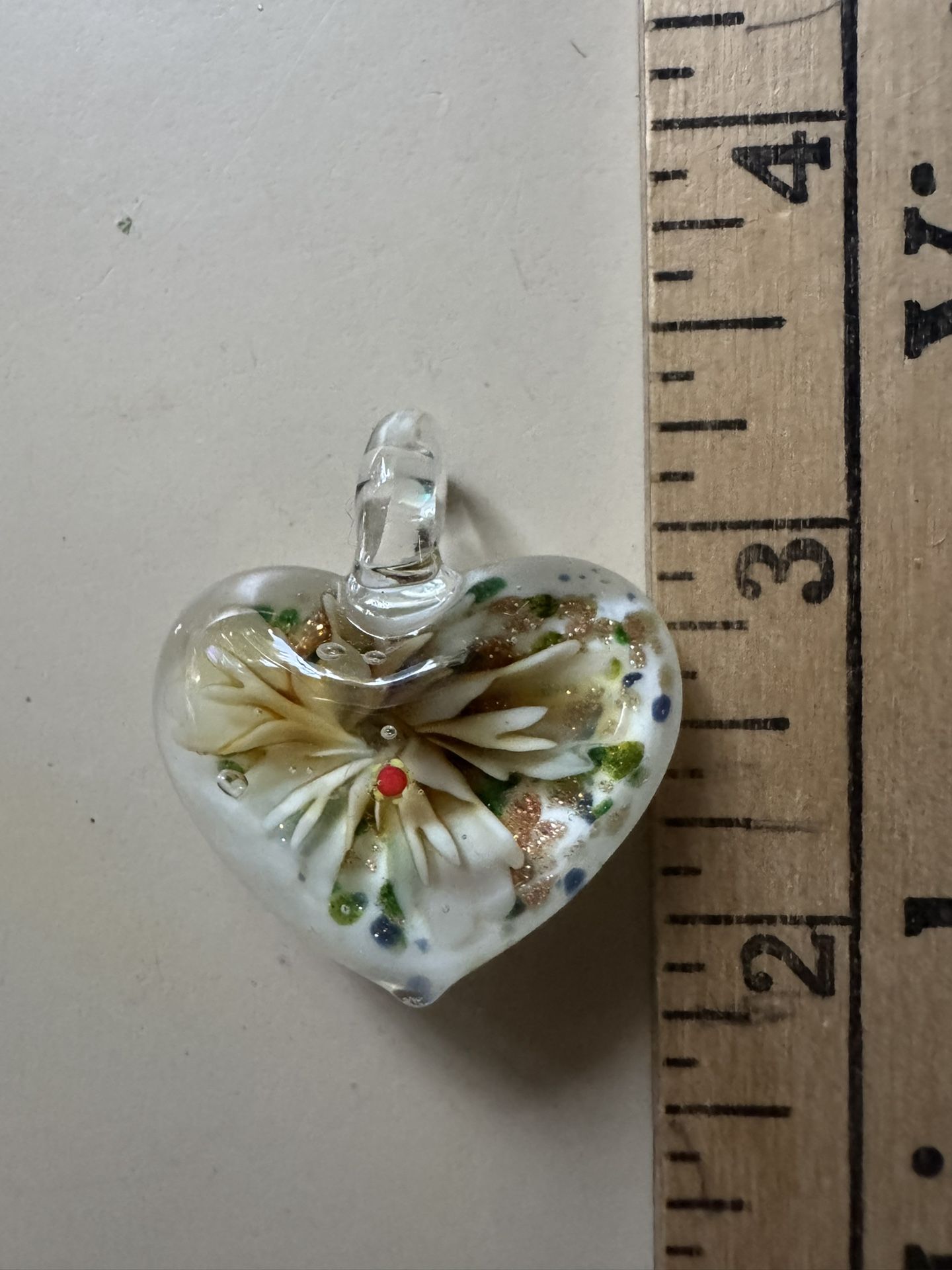 Glass Heart Pendant 