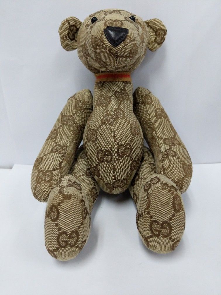 Gucci Teddy Bear Plush Stuffed Toy Pattern Monogram 