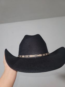 Black Felt Cowboy Hat with Band made in Mexico