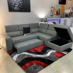 New Sofa Bed With Ottoman (black,white,grey)