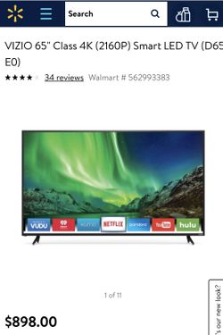 Vizio smart tv 4K 65 U HD