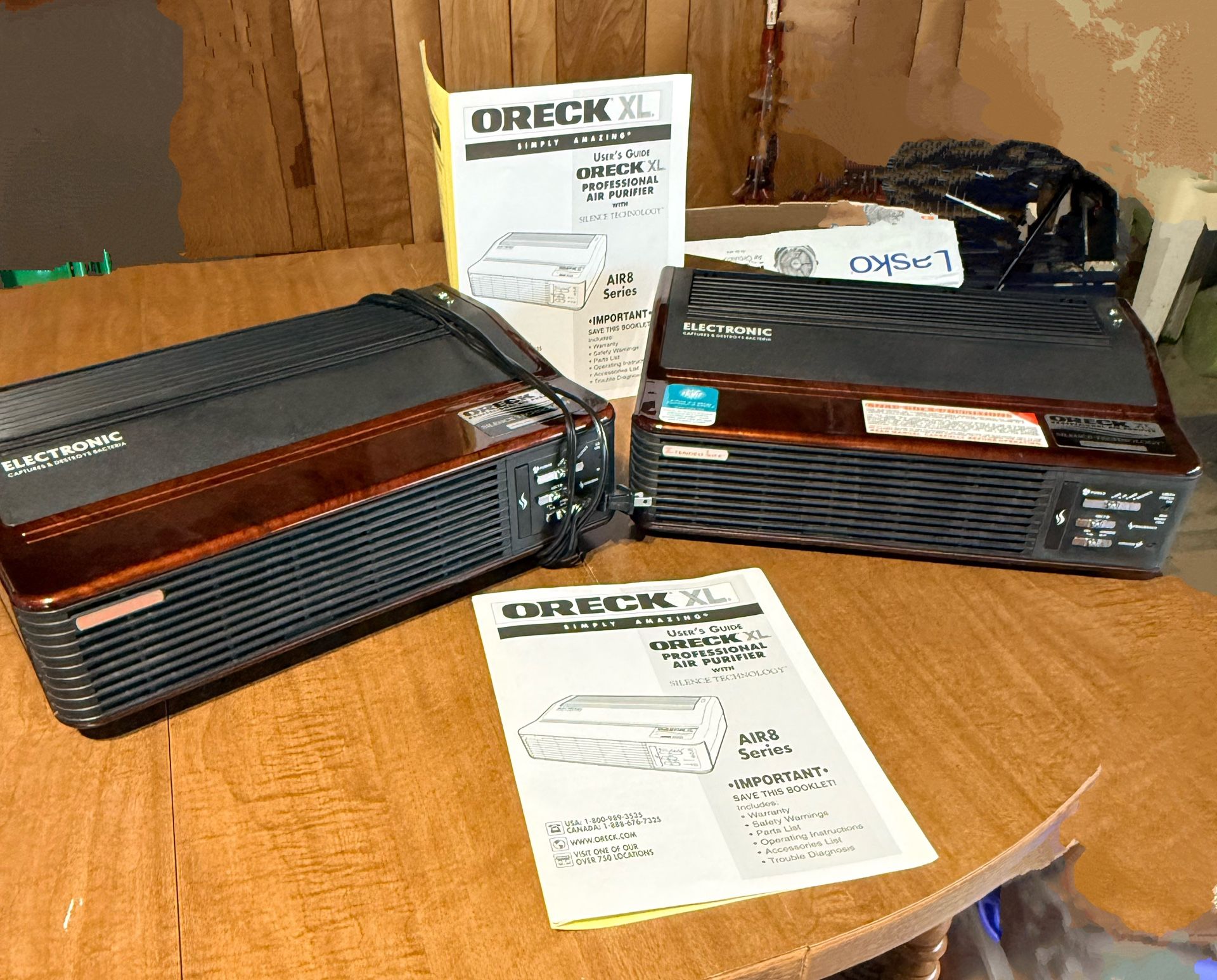 2 ORECK XL Professional Air Purifiers