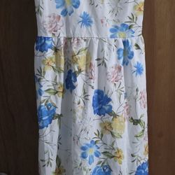 Floral Print Tie Back Dress
