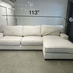 Free Delivery- Light Gray 2 Pieces Sectional Sofa with Right Facing Chaise 