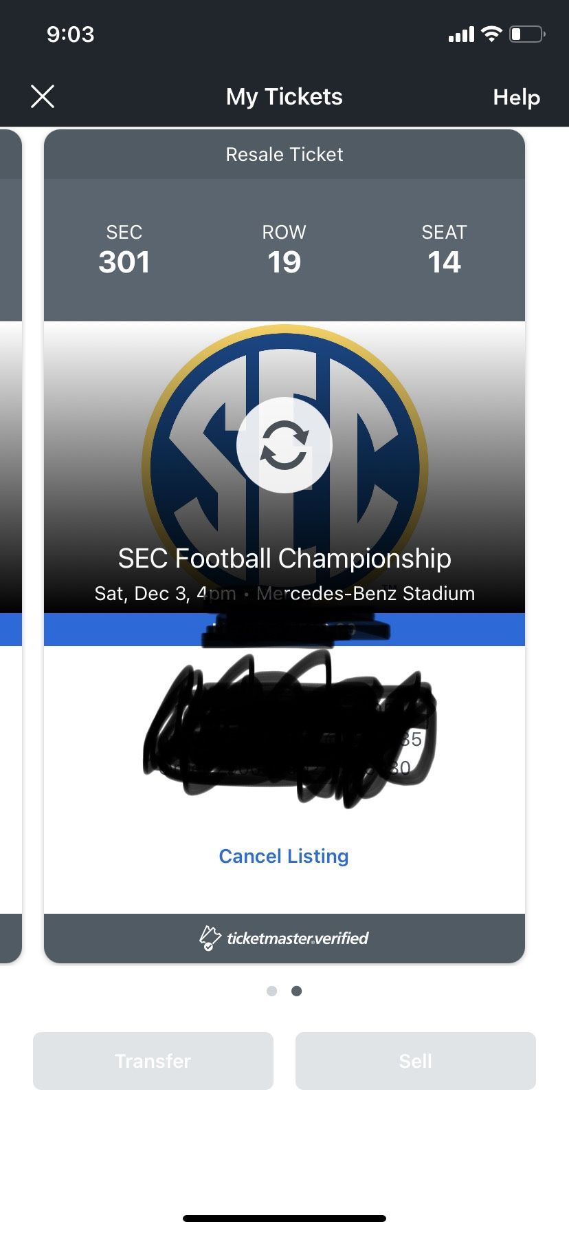 (2) SEC Championship Tickets -