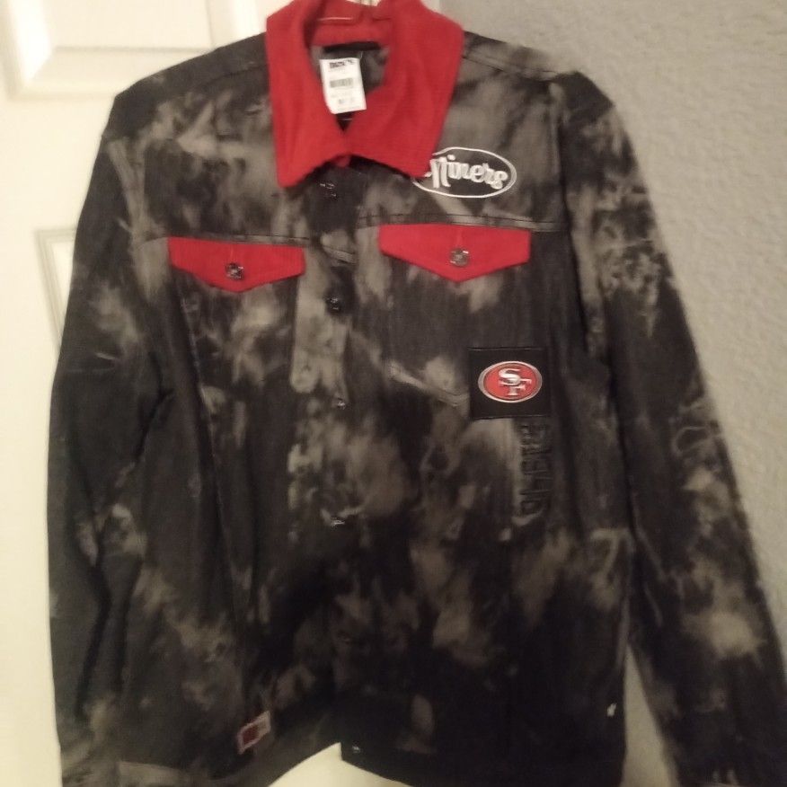 BRAND NEW 49ER JEAN JACKET SIZE ADULT M