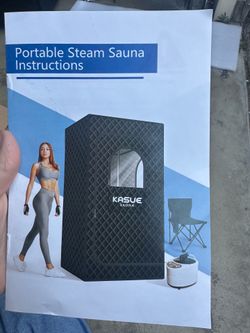 KASUE Portable Steam Sauna Tent for Home, Infrared Sauna with 3L Steamer, 9 Temp Levels & 99 Min Timer, 5-Layer Waterproof Insulated, Folding Chair In