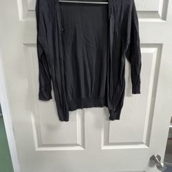 Halogen Black Pima Cotton Cardigan - Size Large - VGUC