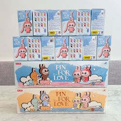 100% Real Labubu 4.0 The Monsters Pin for Love Series Vinyl Plush Pendant Blind Box POP MART Proof of Purchase A - M and N - Z