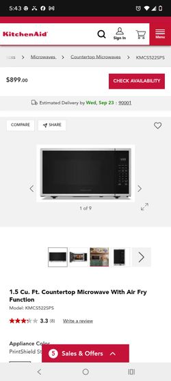 KitchenAid Microwave with Air Fry Mode