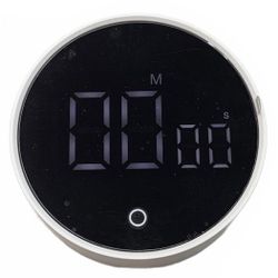 Digital Kitchen Timer LED Display Countdown Stopwatch Cooking Alarm White Tested
