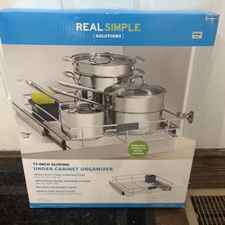 NEW - Real Simple 17” Sliding Under Cabinet Organizer