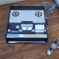 Vintage Portable Reel To Reel With Microphone 