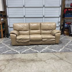 Genuine Leather 3-Seater Electric Recliner Sofa – Great Condition