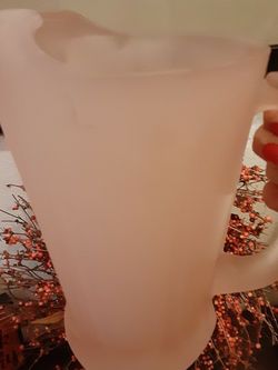 !!!Just REDUCED!!! Vintage Tiara Frosted Pink Indiana Glass Pitcher